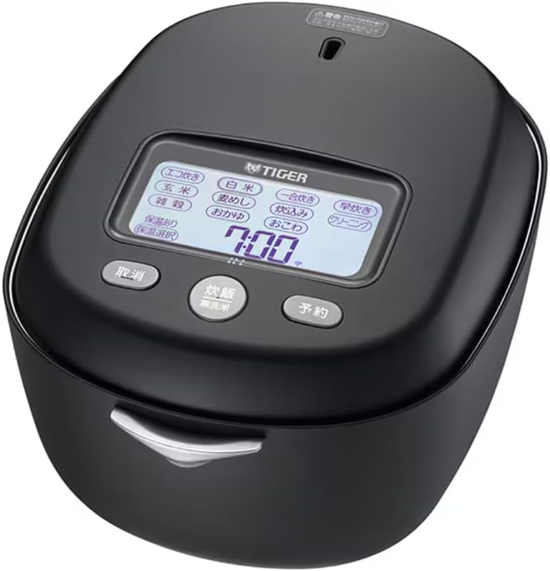 TIGER JRX-G100KG Clay pot pressure IH rice cooker, freshly cooked, clay pot foam fire cooking, authentic clay pot, 5.5 cup capacity, ebony black JAPAN IMPORT 2024 (100V ONLY)