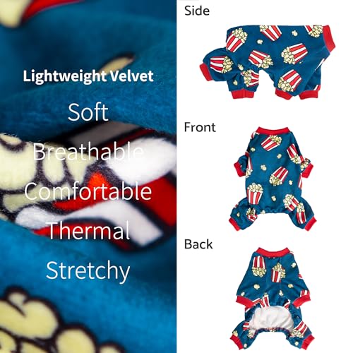 image for Fitwarm Popcorn Dog Pajamas, Funny Dog Clothes for Small Dogs Boy Girl