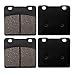 SOLLON Front and Rear Brake Pads for Suzuki Intruder 1400 VS1400 1987-2004 Cavalcade 1400 GV1400 1986 VL1500 VL 1500 W/X/Y/K1 1998-2001 GSX1100 GSX 1100 1984-1986