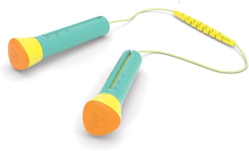 Miniatura 10 de Skibbi - Cuerda de saltar de longitud ajustable para uso en grupo holandés individual o doble, gira para ajustar la longitud de 20 a 129.9in, con