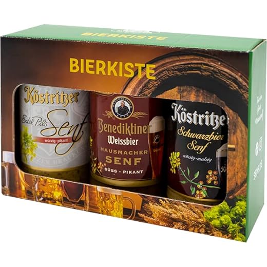 Altenburger Original Bierkiste | drei mit Bier verfeinerte Senfsorten | Geschenk-Set