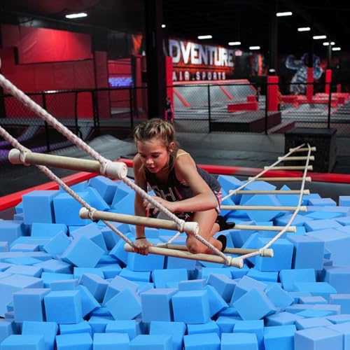 TRENDBOX 48 PCS 5\" x 5\" x 5\" Foam Pit Blocks Sponge Cubes Foam Pit Cubes Sponge Blocks for Amusement Park, Gymnastics, Freerunning and Parkour Courses - Dark Blue (New)