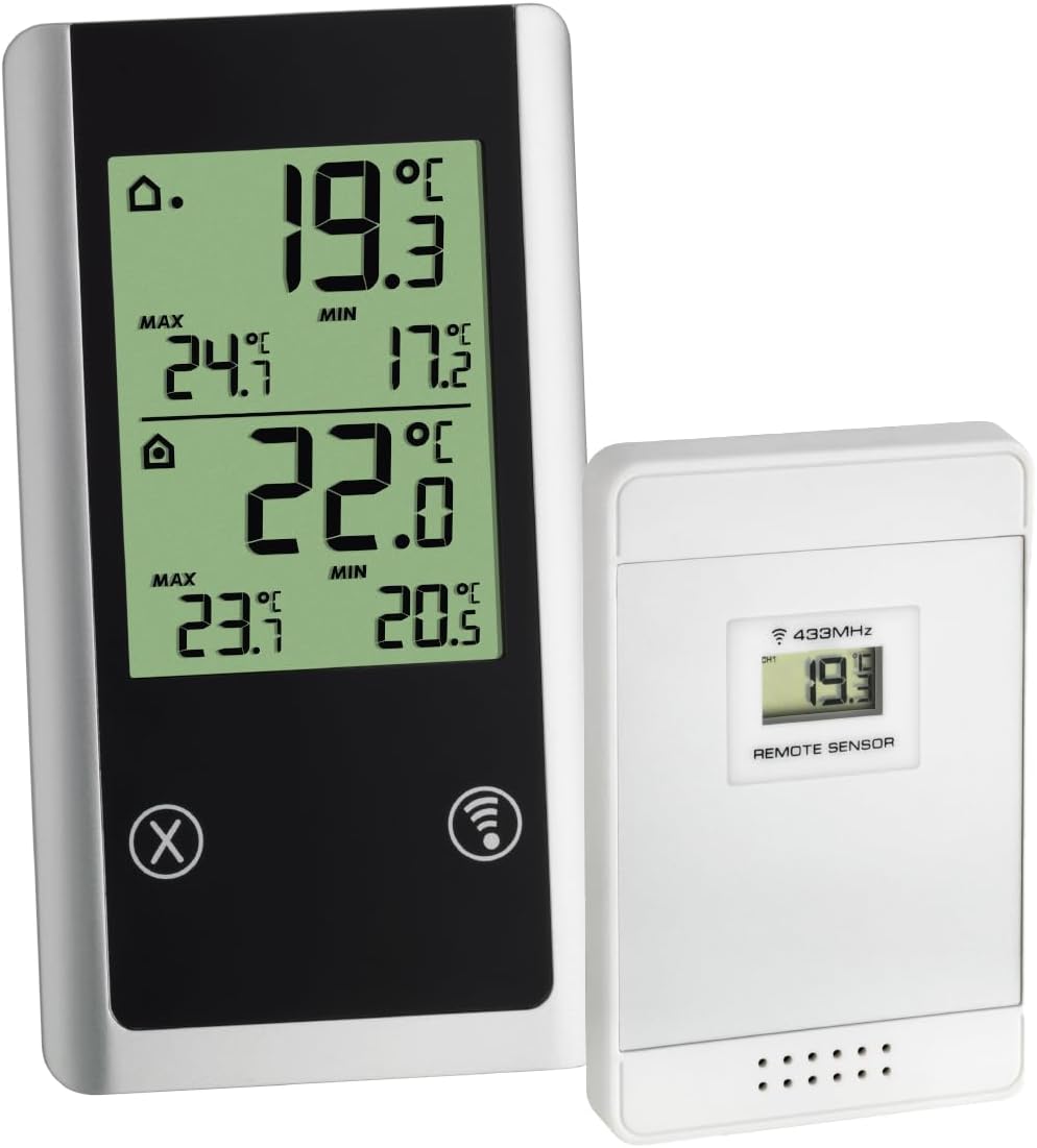 Dostmann wireless Thermometer Joker, 30.3055.01, indoor and outdoor, can be wall mounted, temperature meter