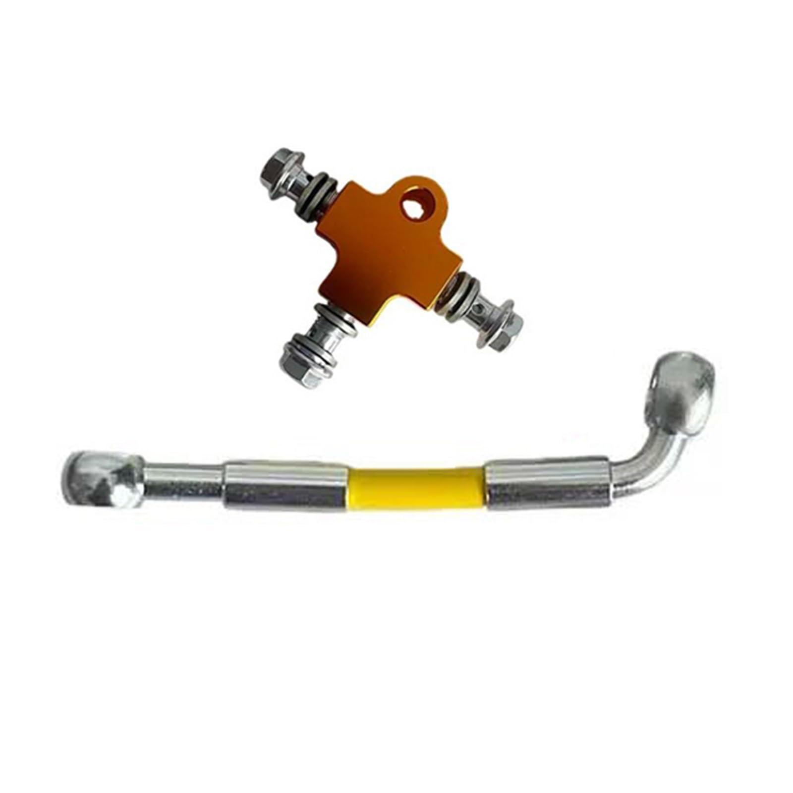 Motorbike Brake Line M10X1.25 Motorcycle Hydraulic Clutch Brake Hose 3 Way Adapter Connector Oil Pipe 10cm-500cm AN3 0°-90° Accessories(120cm)
