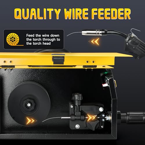 Sefaspe 135A Flux Core Welder: MIG Welder 110v - MIG/Lift TIG/Stick 3-in-1 Welding Machine, Synergic Control, IGBT Inverter, Portable Welder Machine with 1lb Welding Wire - Thumbnail 5