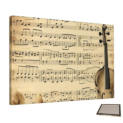 Peinture de notes de musique esthétique pour créer un salon cosy et vintage