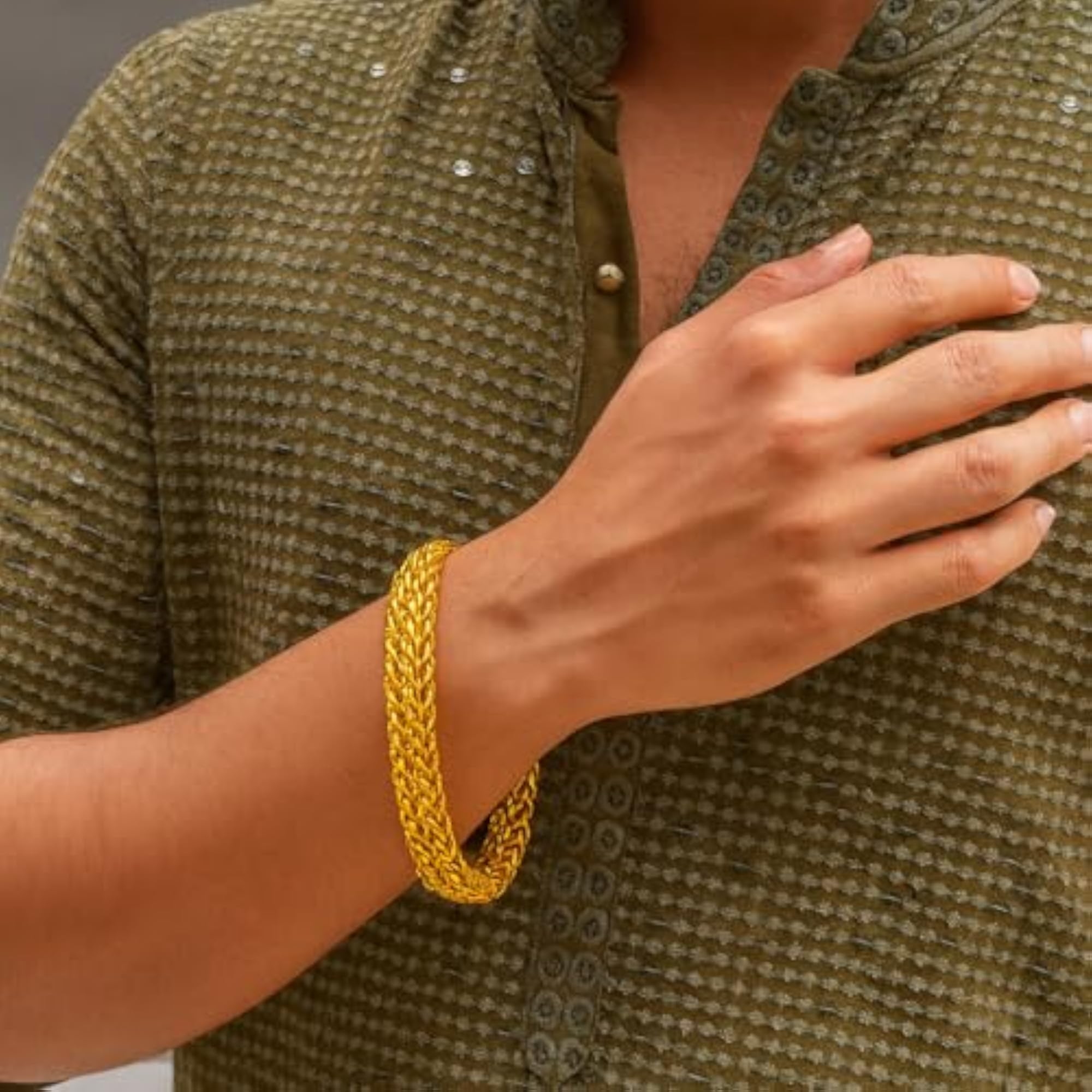 Men's Cuban Bracelet, Stainless Steel in Gold & Silver Plating