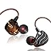 Produktbild Yianerm 3,5 mm Doppel Dynamische Kreise Schwerer Bass in Ear Kopfhörer mit Mikrofon K-08 Klangtreue Schalldämmung Kopfhörer(Schwarz)