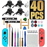 ジョイコン 修理パーツ【令和7年最新】Joy-Con修理キット Chayoo Switch/Switch Lite/有機elモデル用40 in 1修理セット コントロール 右左 3Dセンサー アナログ ジョイスティック 交換用 4個 修理キット 簡単に交換可能【修理マニュアル付き】 image