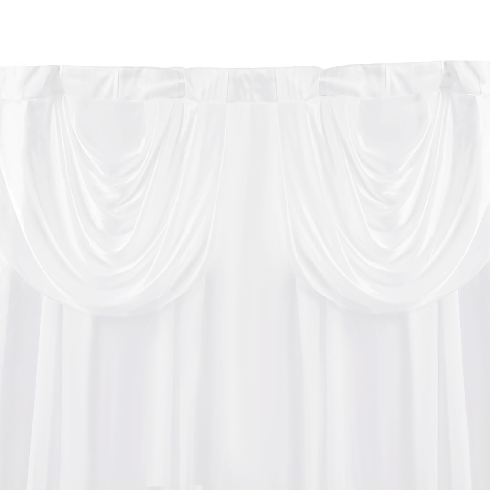 Firanki ślubne białe 3 m x 3 m, dekoracja ścienna, tło fotograficzne, tło 68DD, lodowy jedwab, zasłona na imprezę, tło fotograficzne, wesele, zdejmowana, dekoracyjna zasłona do salonu