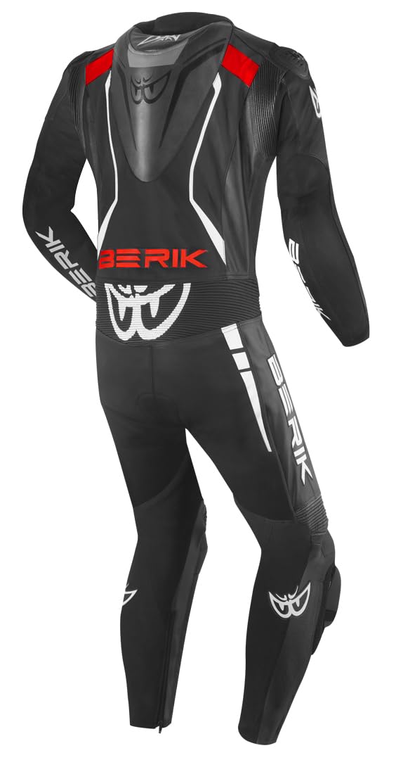 Berik Absolute GP Combinaison moto une pièce en cuir, noir/rouge, 50 | Qualité reconnue BERIK