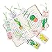 Cactus Laminated Bookmarks - 48 Pieces - Educational and Learning Activities for Kids