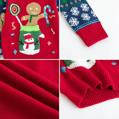 Image of Simplee kids Family Matching Christmas Sweaters, Ugly Pullover, 2T-2XL