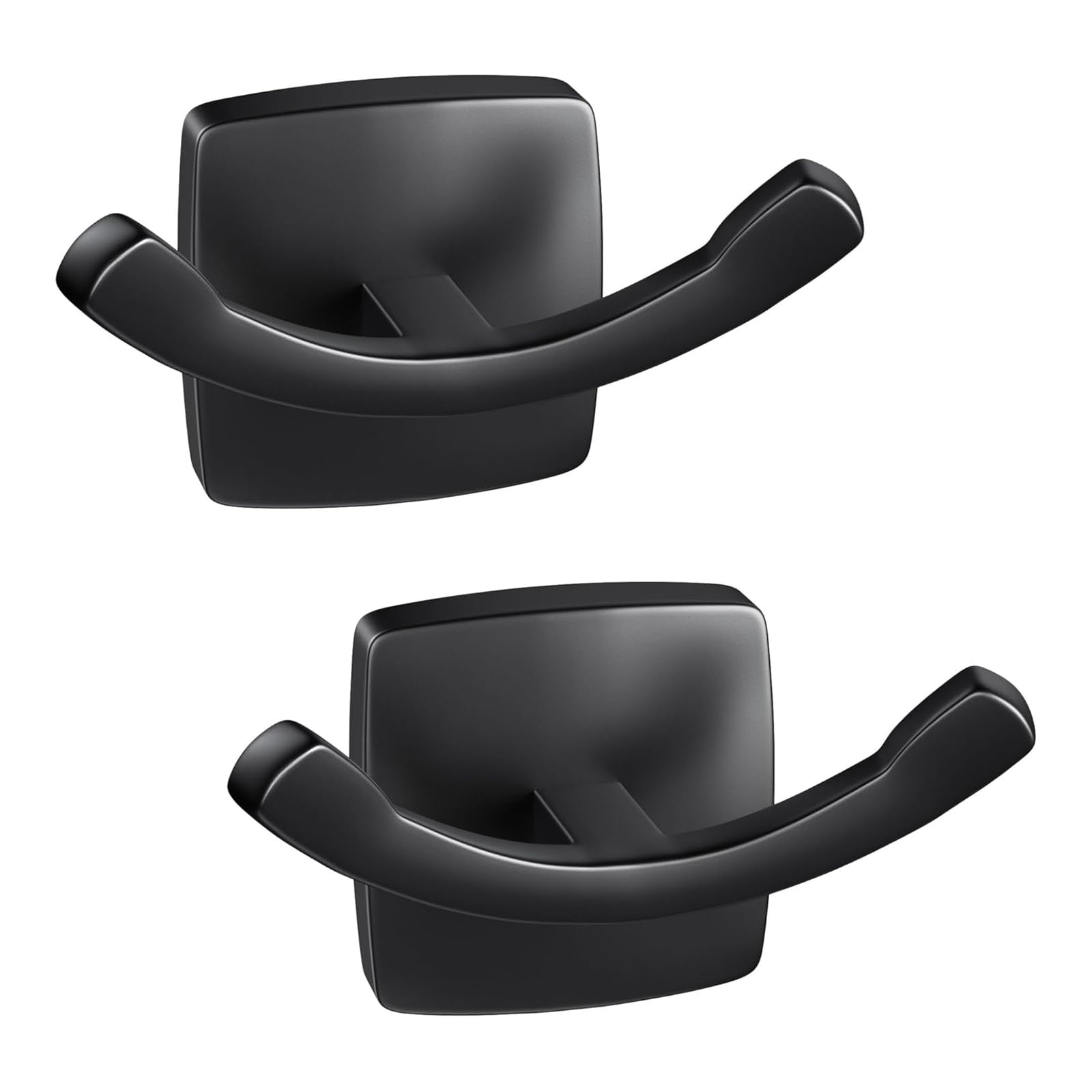 Alloneslife Black 2 Pieces Rustproof Hanger Zincs Alloy Hooks With Thickened Base Perfect For Bathroom And Home Organization Rustproof Fasteners