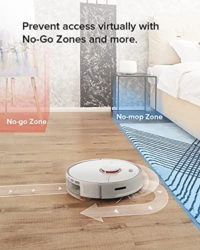 Image of Roborock S5 MAX Robot Vacuum and Mop, Robotic Vacuum Cleaner with Electric-Tank, Self-Charging, Lidar Navigation, Selective Room Cleaning, No-mop Zones, 2000Pa Suction, 180mins Runtime (Renewed)