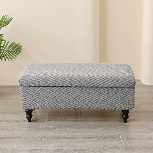 Housse de banc lavable grise et extensible de 120 à 160cm - 3
