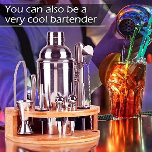 Set de coctelera de acero inoxidable con 12 piezas miniatura 3
