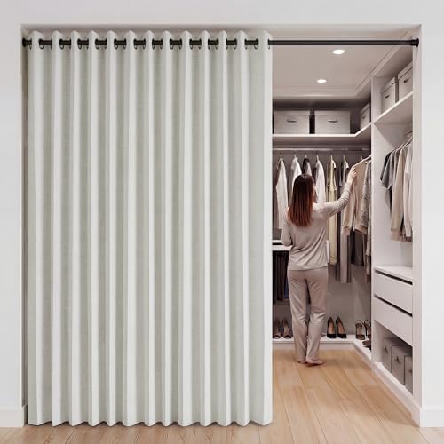 RYB HOME 100% blackout accordion curtain beige