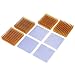 BNTECHGO 4 Pcs 40mm x 40mm x 11mm Golden Aluminum Heatsink Cooling Fin + 4 Pcs 40mm x 40mm x 0.5mm Silicone Based Thermal Pad