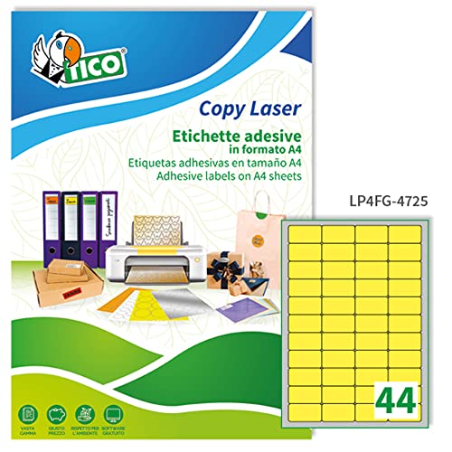 TICO lp4fg-4725 Etiketten Copy Laser Premium