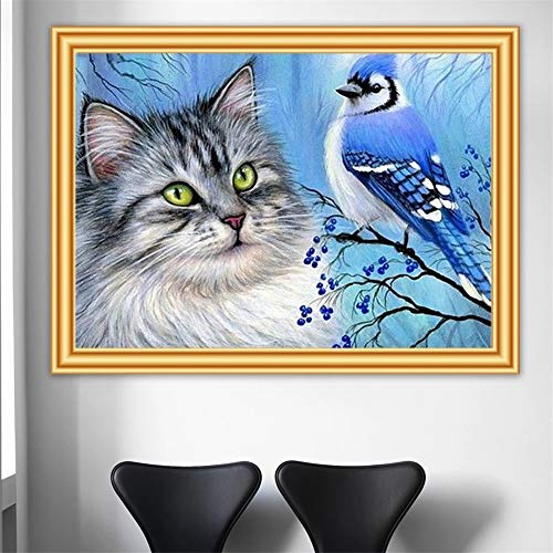 Broderie Diamant 5D Chat Idéale pour Décorer une Chambre Cosy en Toile Art 80x100 - 3