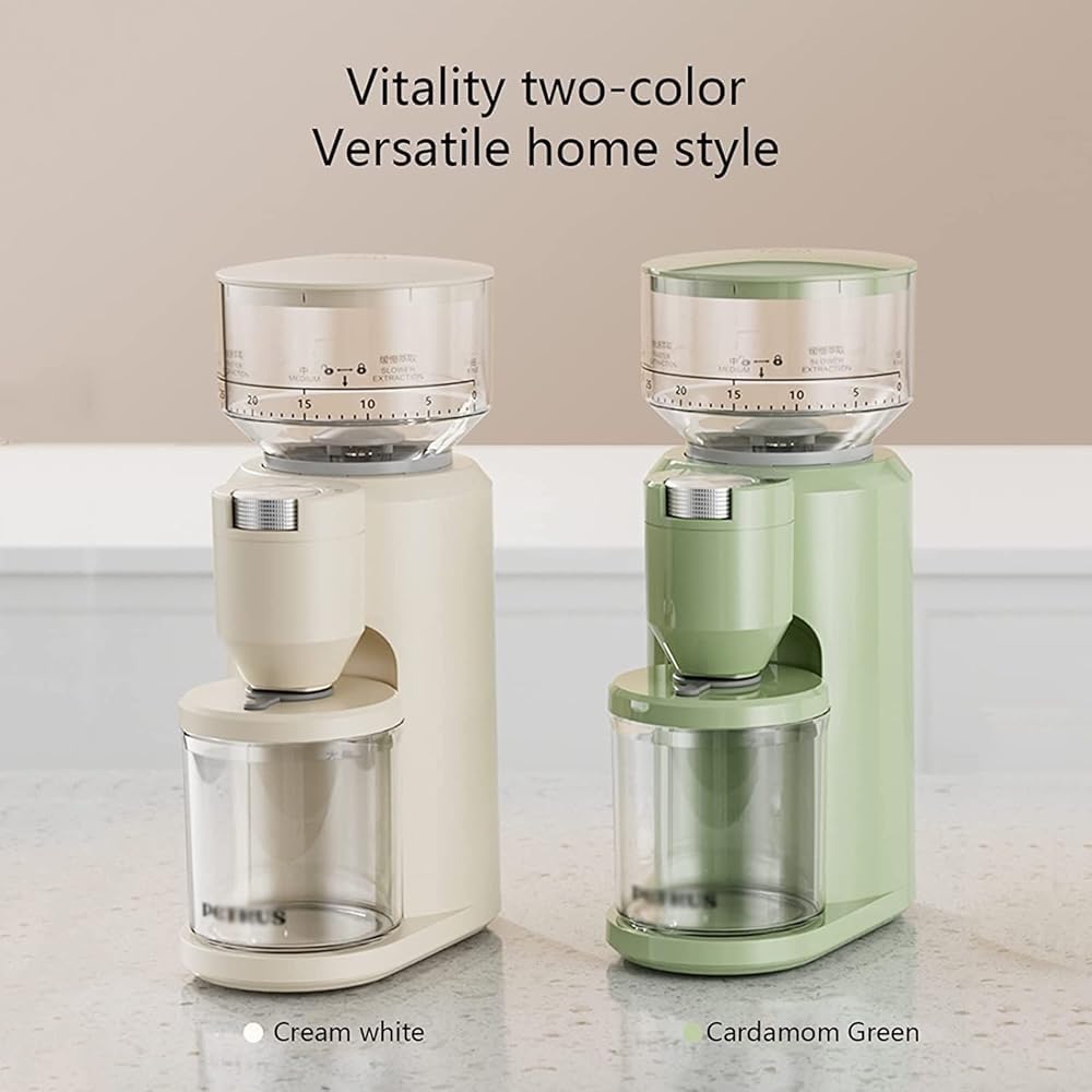 Conical Burr Coffee Grinder with 30 Precise Settings - Electric Coffee Bean Grinder for Espresso, Drip, French Press, Pour Over, Cold Brew(Color:Green)