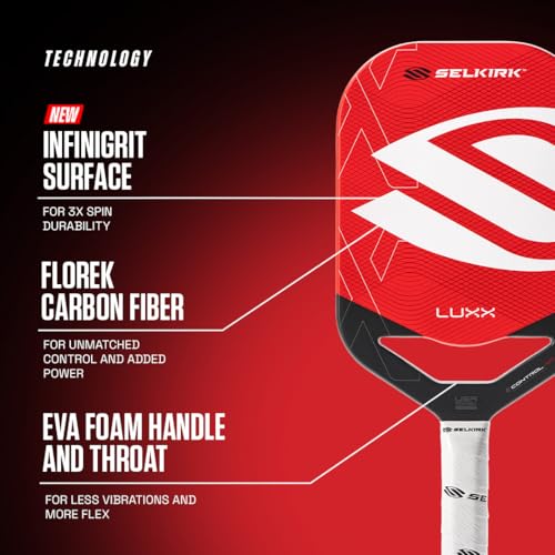 Image of Selkirk Sport LUXX Control Pickleball Paddle | Carbon Fiber InfiniGrit | A pickleball racket with an Octagonal Grip and 2,000-RPM spin surface, built for intermediate to advanced players