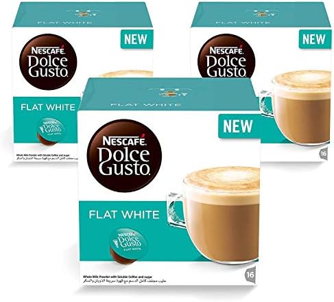 NESCAFÉ DOLCE GUSTO - Flat White Coffee Pods - 16 Drinks,3 Box