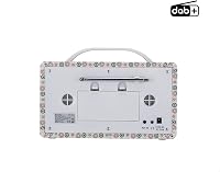ALANO Hordozható FM/DAB+ Rádió Bluetooth Kapcsolattal, 2.4" TFT Színes Kijelzővel, Dupla Ébresztővel, Retro Virágmintás Fa Dizájn 4