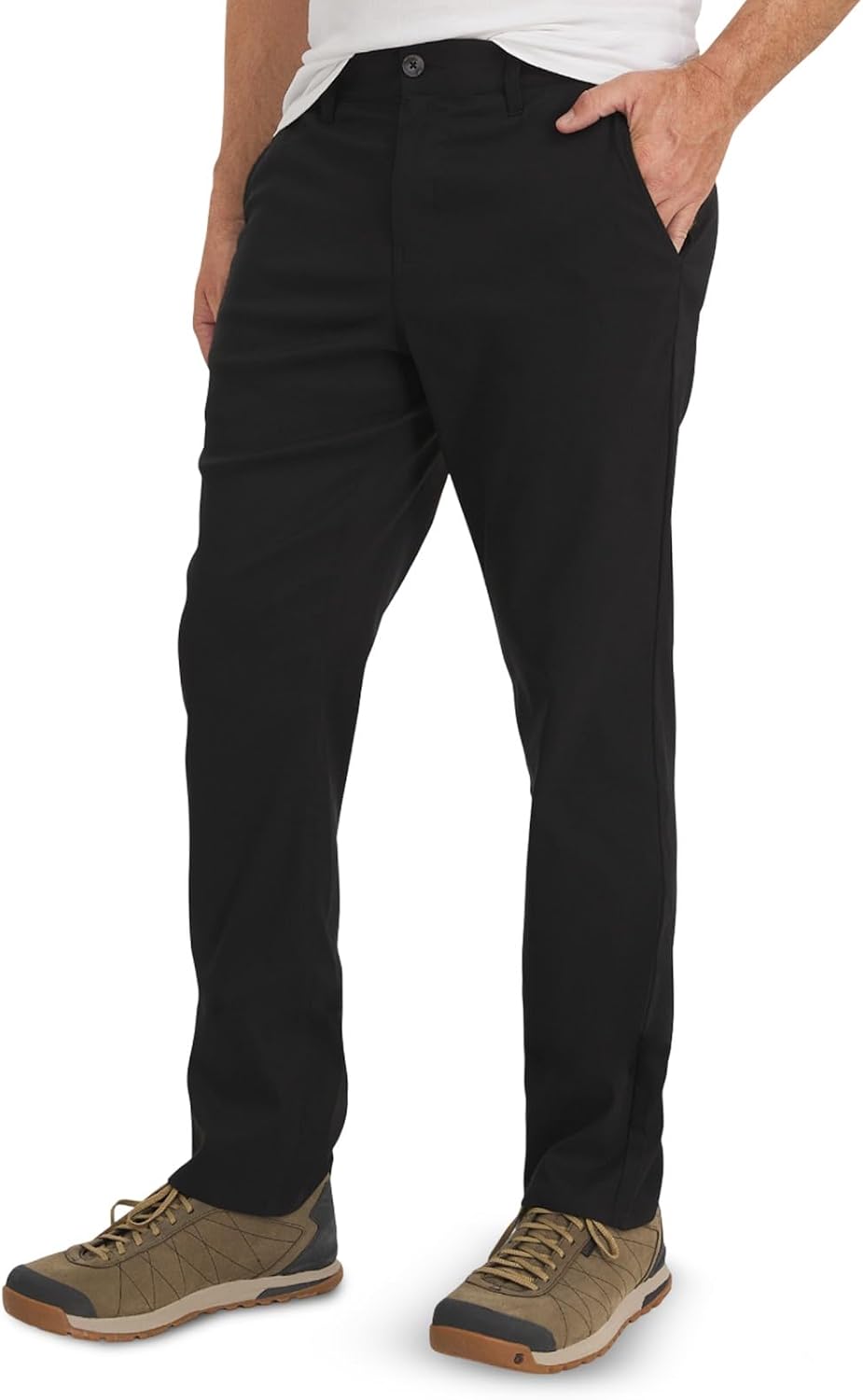 Weatherproof Vintage Mens Casual Pants - Regular Fit Ultra Stretch Flat Front Chinos | Lightweight Work & Travel Pants