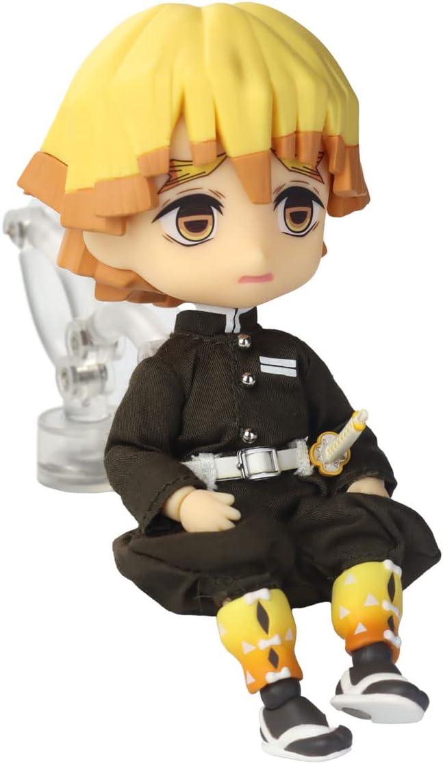 Good Smile Demon Slayer: Kimetsu no Yaiba: Zenitsu Agatsuma Nendoroid Doll Action Figure, Multicolor