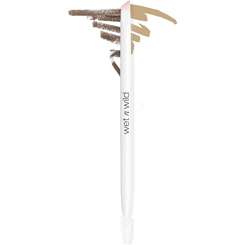 wet n wild Eyebrow and Liner Brush, Dual-Ended Angled Bristles with Ergonomic Handle for Comfortable Precision Control