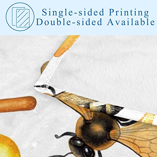 Couverture chaude pour frissons sur canapé plaid doux Honey Bees