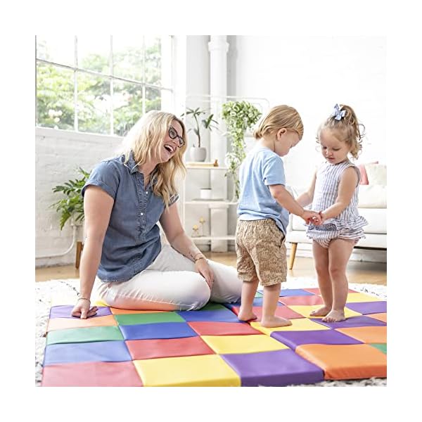 ECR4Kids Softzone Patchwork Spielmatte für Kleinkinder, Schaumstoff, 147,3 cm, quadratisch – Bild 13