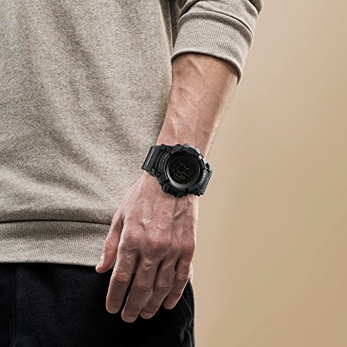 Gosasa Compass, Altimeter, Barometer, and Thermometer Watch Survival Watch Outdoors Sport Fitness Digital Watch for Men (Blue)