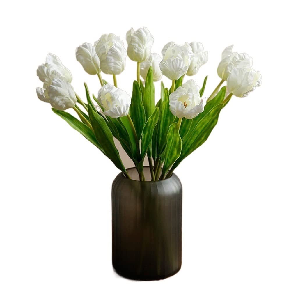 ADERFETBI Fake Plants Artificial Flowers Floral Desktop Bedroom Hotel Decorations Simulation Parrot Tulip Living Room Exhibition Artificial Flowers(A)