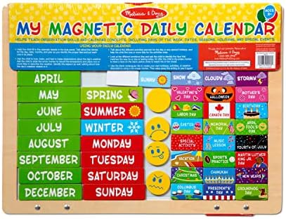 Melissa & Doug My First Daily Magnetic Activities Calendar For Kids, Weather And Seasons Calendar For Preschoolers and Ages 3+ (Pack of 1)