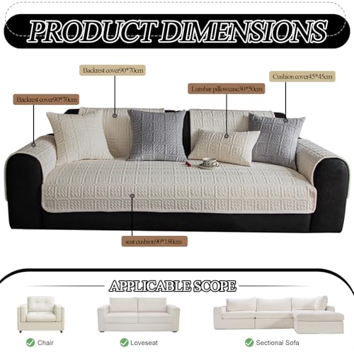 Housse velours lait premium pour canapé d'angle moderne - 7