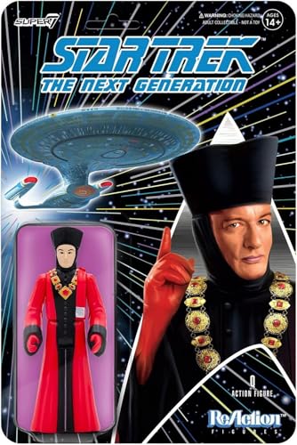 Super7 Star Trek: The Next Generation Q - Figura Di Reazione In Scala Da 9,5 Cm