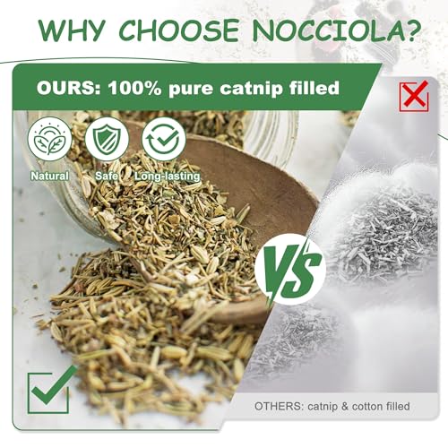 Nocciola 3 Pack Catnip Toys for Cats, Funny Cat Toys Filled with 100% Pure Organic Catnip, Safe Kitten Teething Chew and Kicker Toys, Stress Relieving Fun for Indoor Cats - Image 3