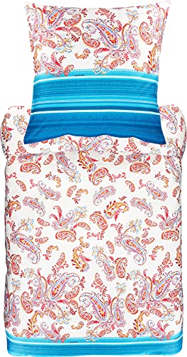 Bassetti Parure de lit, Coton, Bleu Azur, 135 x 200 cm