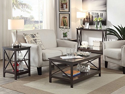 Convenience Concepts Oxford End Table With Shelves, Espresso #TOP5