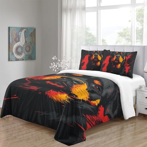 Housse de couette microfibre super douce motif 3D Rowena - 5