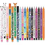 ZappelStift Radierbarer Gelschreiber - mit thermoempfindlicher Löschtinte, einer Vielzahl von Tintenfarben und Schaftdesigns, 0,7 mm Spitze (18 weischreibende Halloween-Stifte)