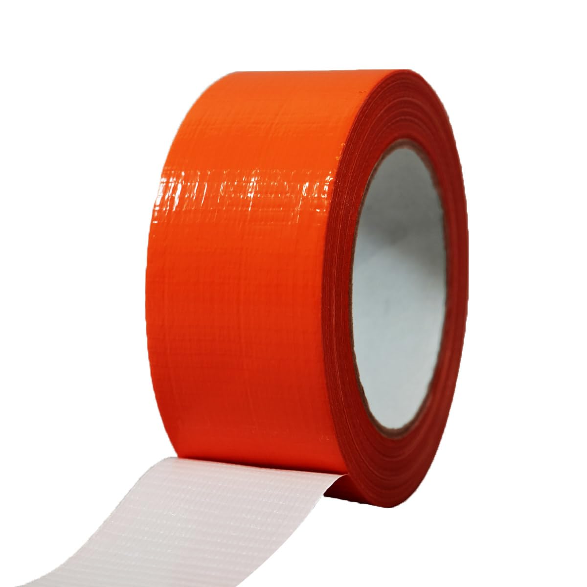 Tecplast Lot de 12 Rubans adhésifs toilés orange 50 mm x 33 m - Rouleau adhésif pour fixer les bâches, fils et câbles