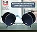 Naxa Electronics Dual Bluetooth True Wireless Sync Speakers Combo, Black