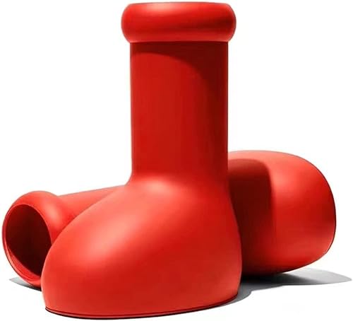 Botas rojas grandes de moda de moda grandes botas rojas de dibujos animados de anime, creativas de TPU EVA grandes zapatos rojos (color rojo, talla