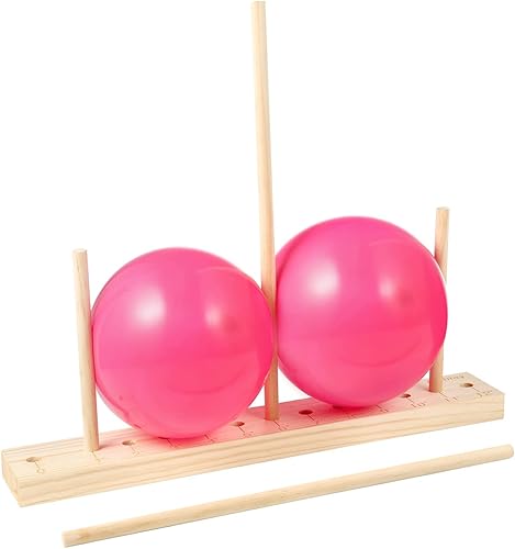 Miniatura 5 de Auihiay Regla de medición de globos de madera ajustable de 12 tamaños, herramienta de medición para decoraciones de globos, arcos, columnas,