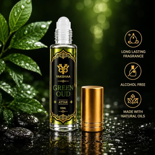Yakshaa Green Oud Attar Roll-On Perfume for Men & Women 10 ml - Image 8