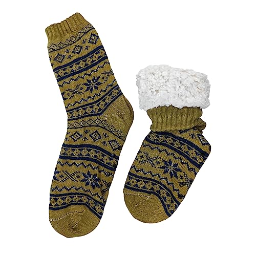 Kit 2 Pares Meias Térmica Masculino Forrada antiderrapante Pelinho Proteção Frio Inverno Cor:Preto;T